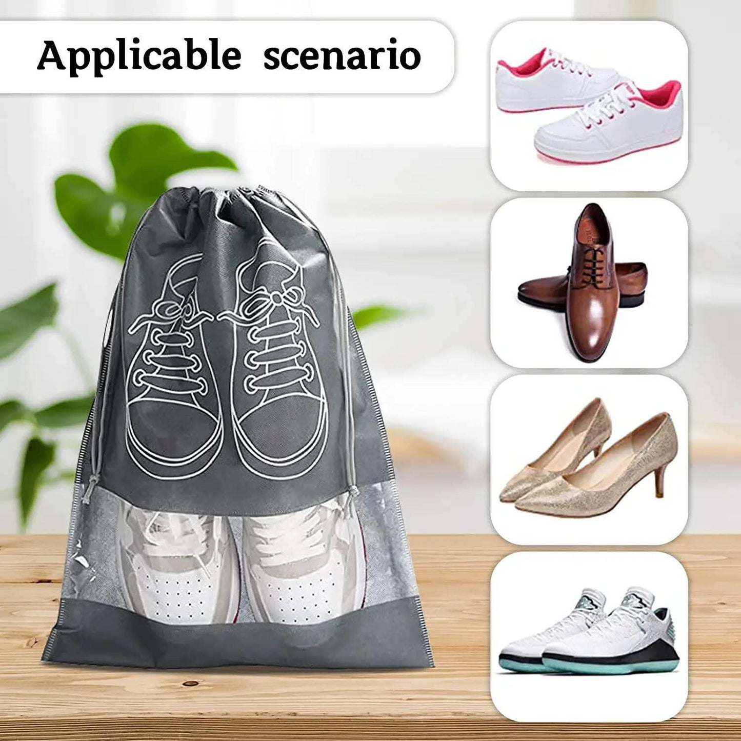 Shoe Bag - Transparent Window Portable Travel Dust-Proof