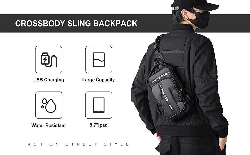 Sling Bag with USB Charging