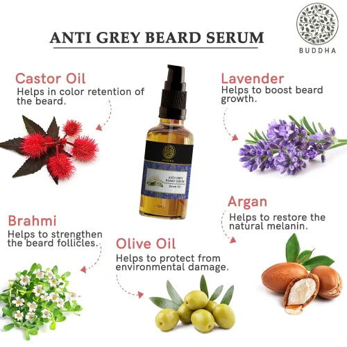 Anti Grey Beard Serum Oil - 100% Ayush Certified